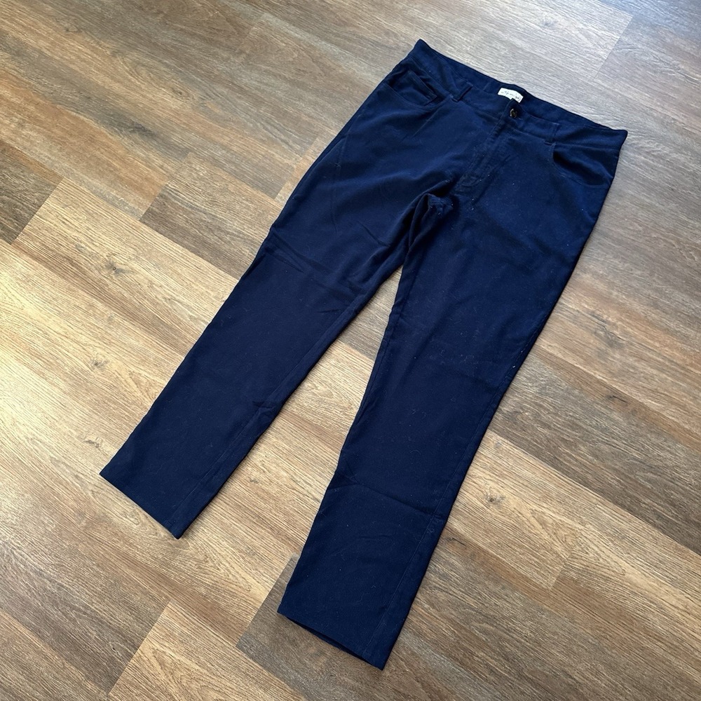 Peter Millar Crown‎ Sport Navy Blue Corduroy Pants Men's Sz 36x32 Classy Preppy